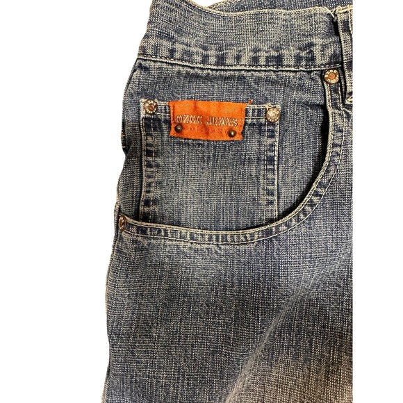 OZOC Mens Carpenter Jeans with Patches 36x33 VTG 90s Skater Hip Hop Wide Leg - Picture 9 of 9